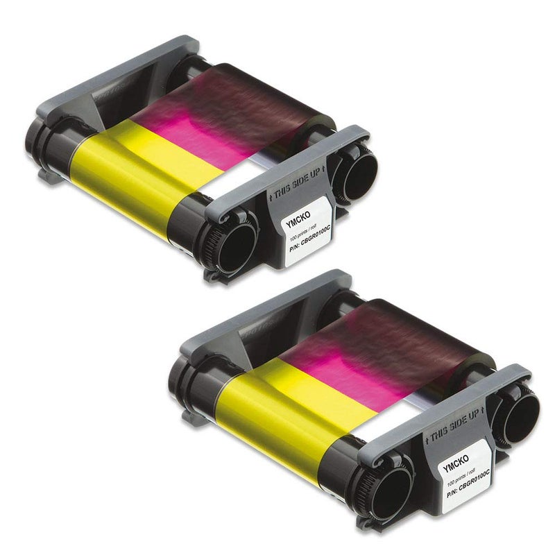 Evolis Badgy CBGR0100C-2pack Color Ribbon for Badgy100 & Badgy200 (2pack - 2 Ribbons) - Image 1